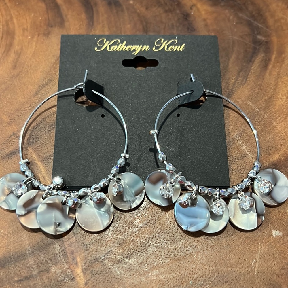 3/$18 Katheryn Kent Hoop Pierced Earrings -New - Lot 668